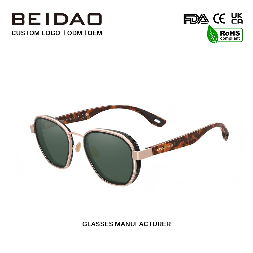 Cermin Mata Hitam Terpolarisasi Aluminium Reflektif Klasik