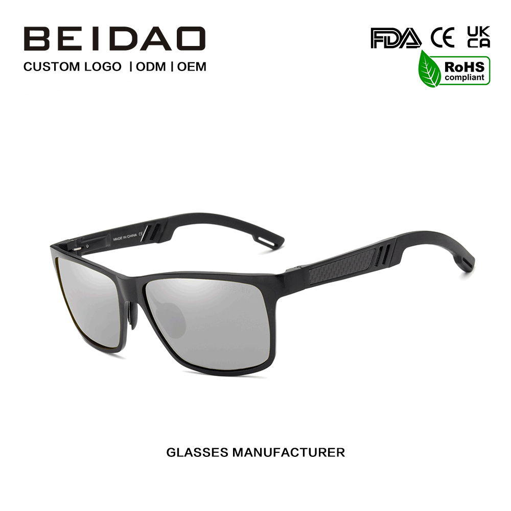 Cermin Mata Hitam Luaran Polarized Rectangular Rectangular Designer Untuk Wanita Lelaki