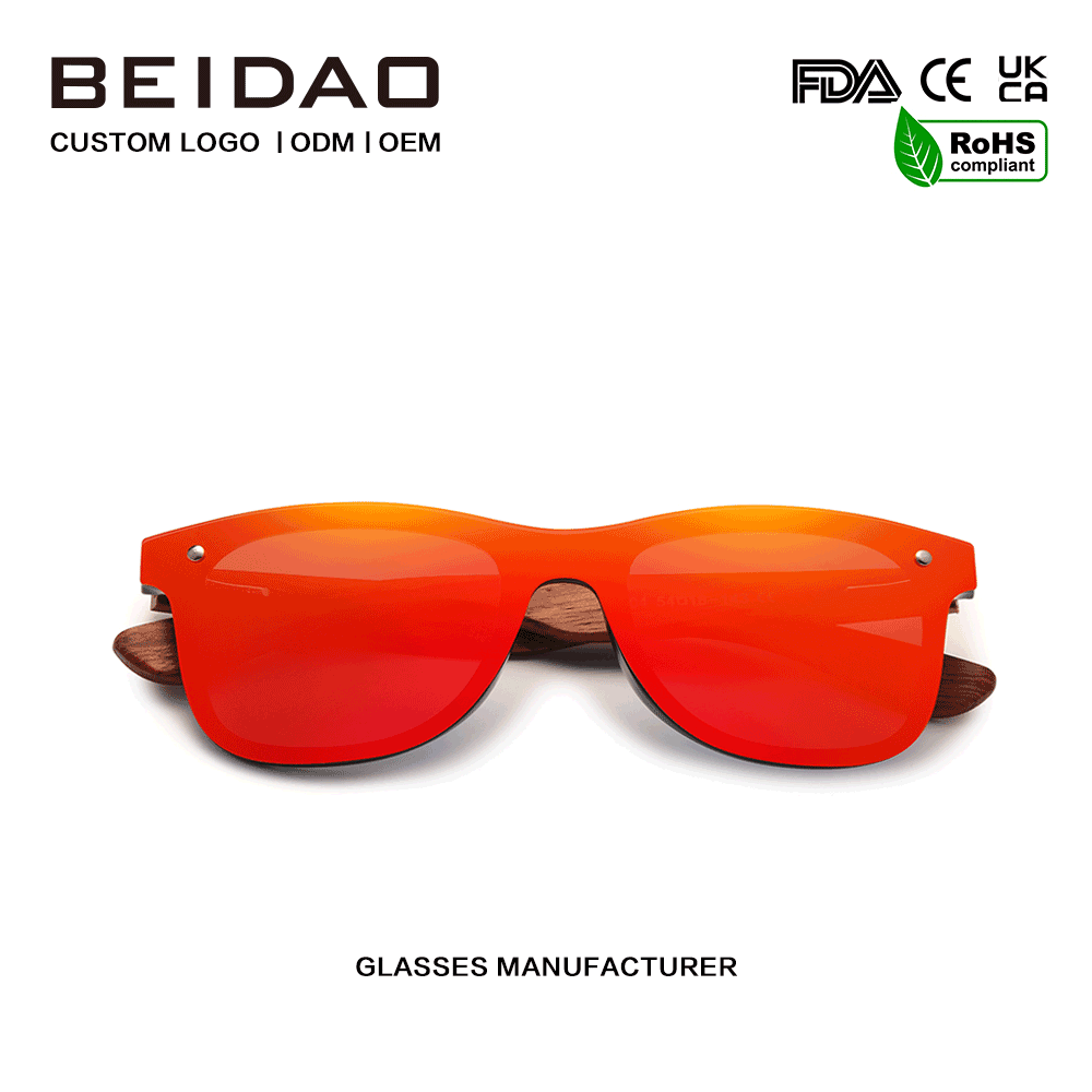 Untuk Cermin Mata Hitam Polarized Merah Kayu Bubinga Asli Uniseks