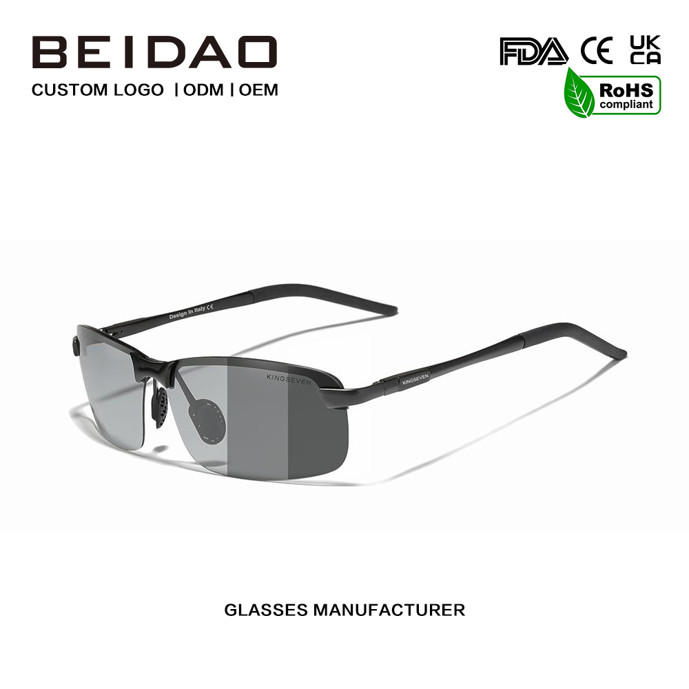 Cermin Mata Hitam Polarized Aloi TR90 Berkualiti Tinggi untuk Wanita Lelaki