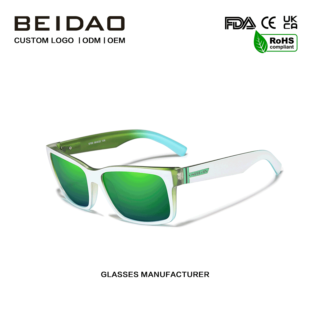 Hot Selling Fashion Polarized Green Mirro Lenses Cermin Mata Hitam