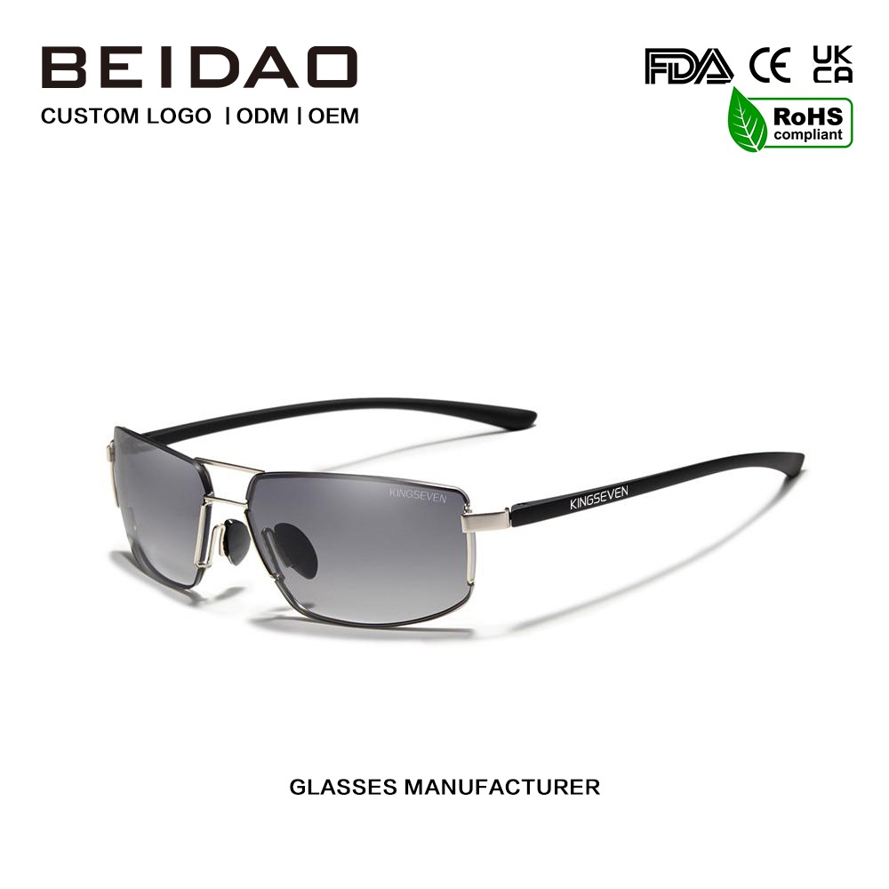 Cermin Mata Hitam Terpolarisasi Aluminium Mewah