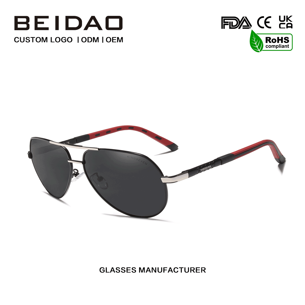 Cermin Mata Hitam Terpolarisasi Perlindungan UV400 Moden