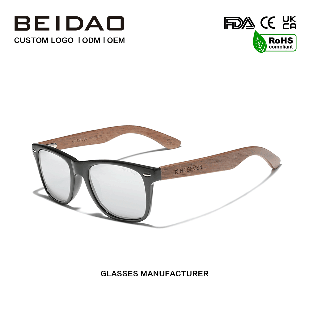 Kacamata Hitam Perlindungan Terpolarisasi Walnut Moden Pemanduan UV400