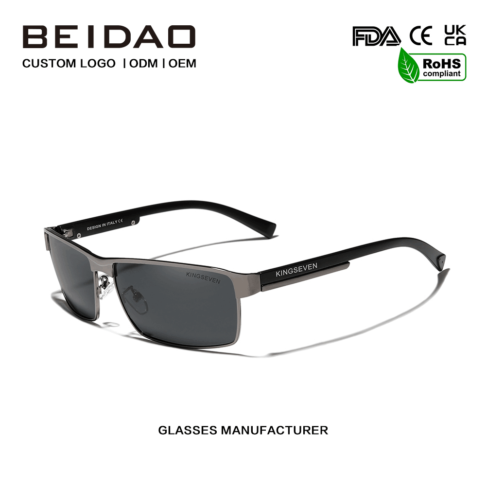 Cermin Mata Hitam Pemanduan Photochromic Polarized untuk Wanita Lelaki