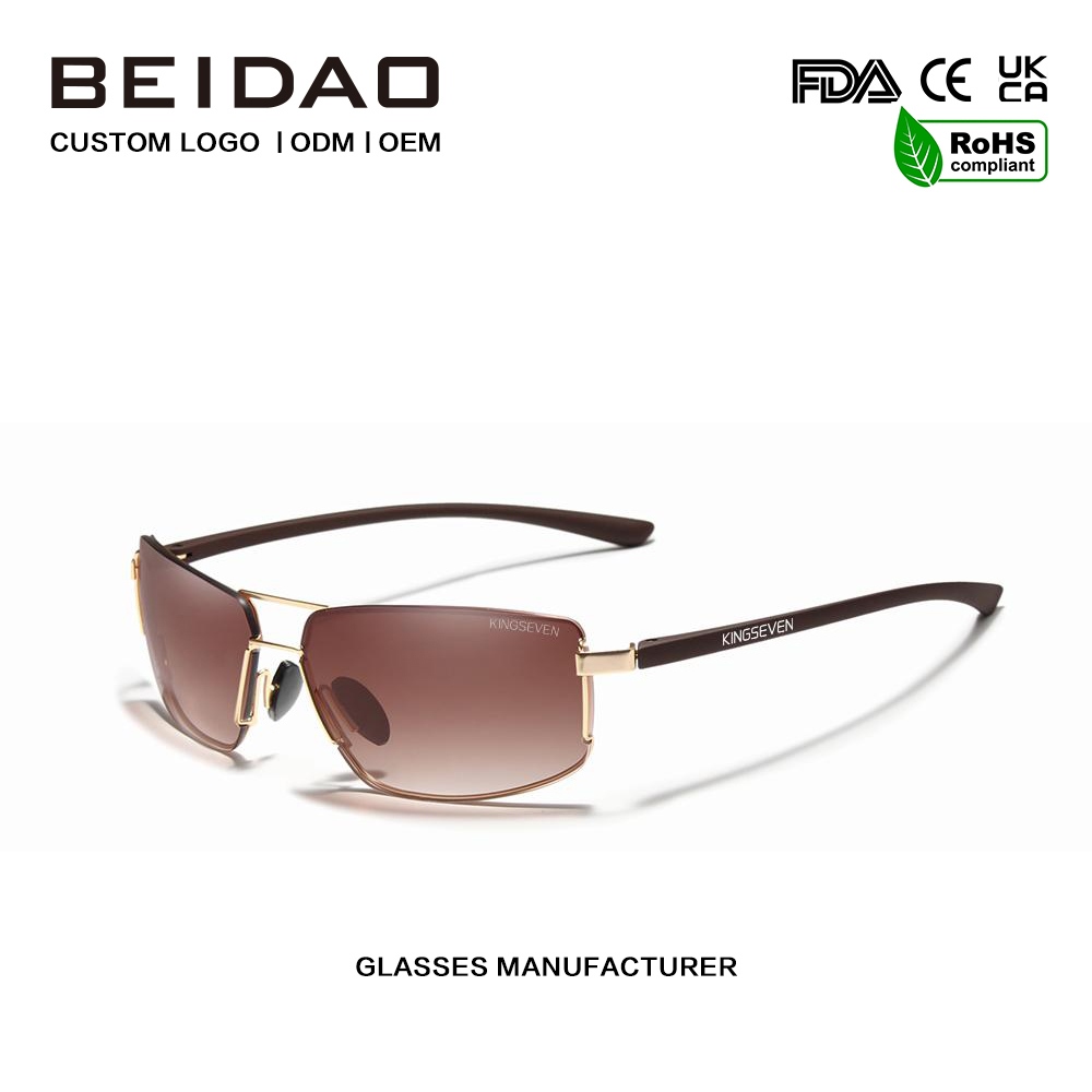 Cermin Mata Hitam Polarized Aluminium Square Unisex Unisex