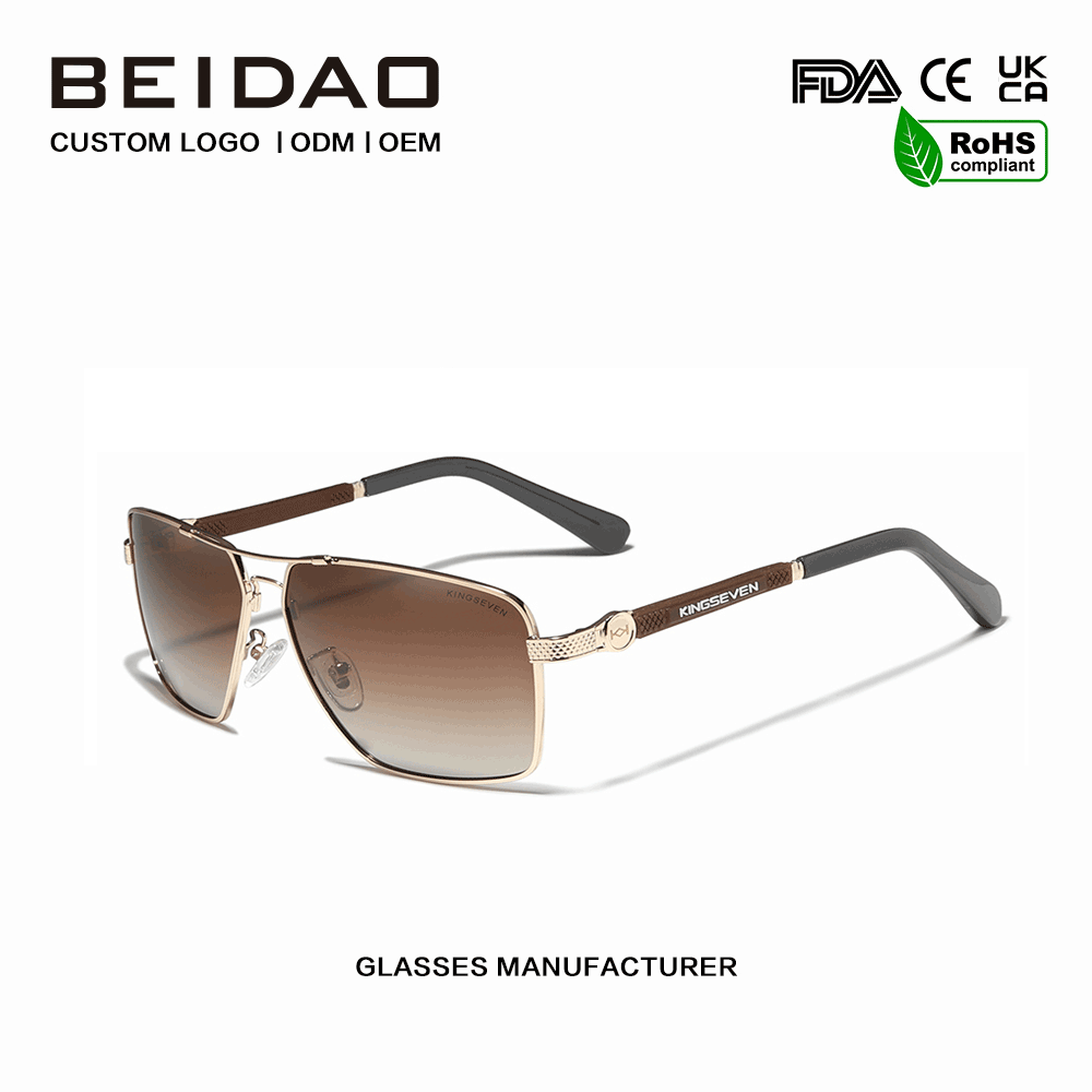 Cermin Mata Hitam Lensa UV400 Polarized Berkualiti Tinggi Vintaj untuk Wanita Lelaki